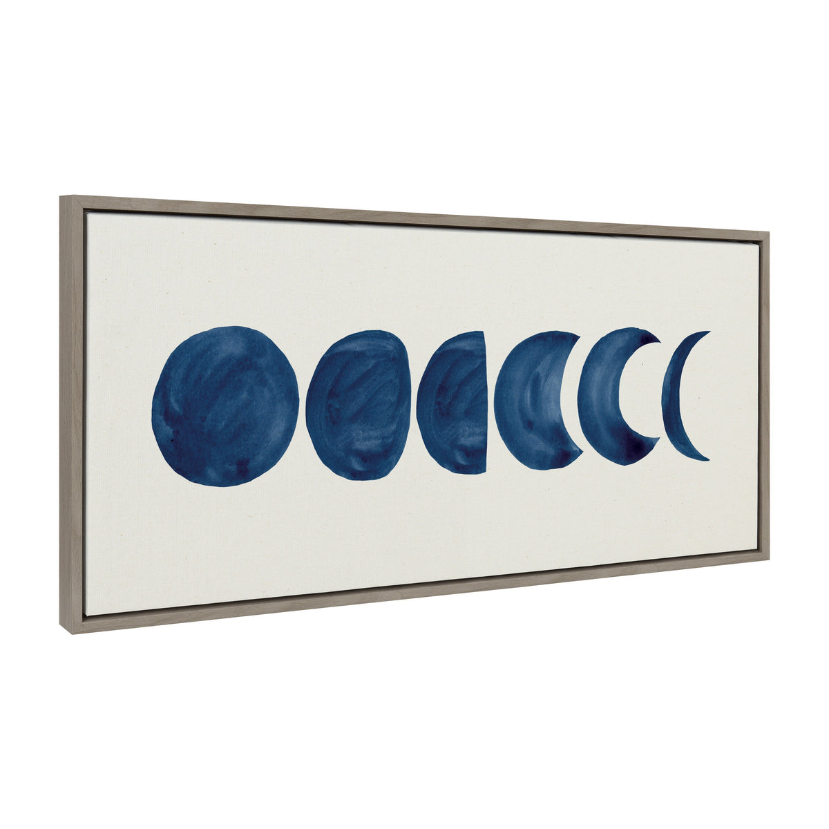 Sylvie Linear Moon Phases Framed Canvas by Teju Reval