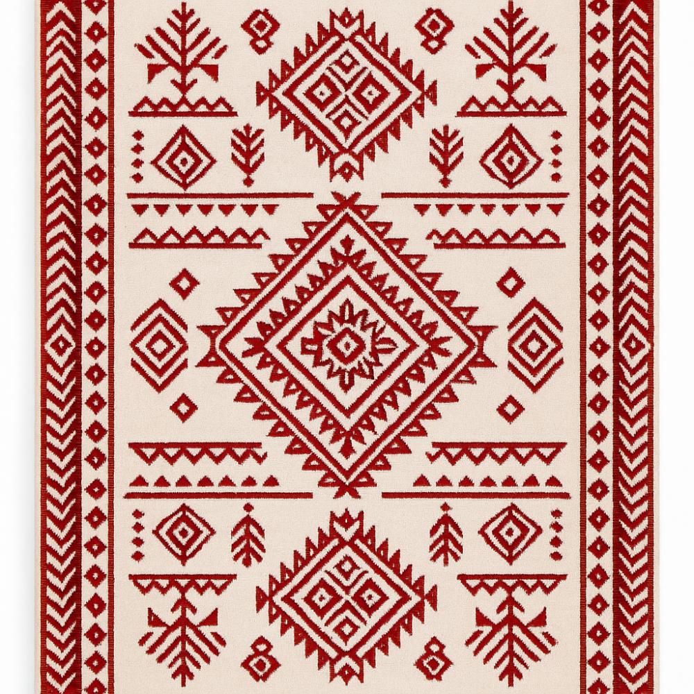 india tribal hand tufted rug sample