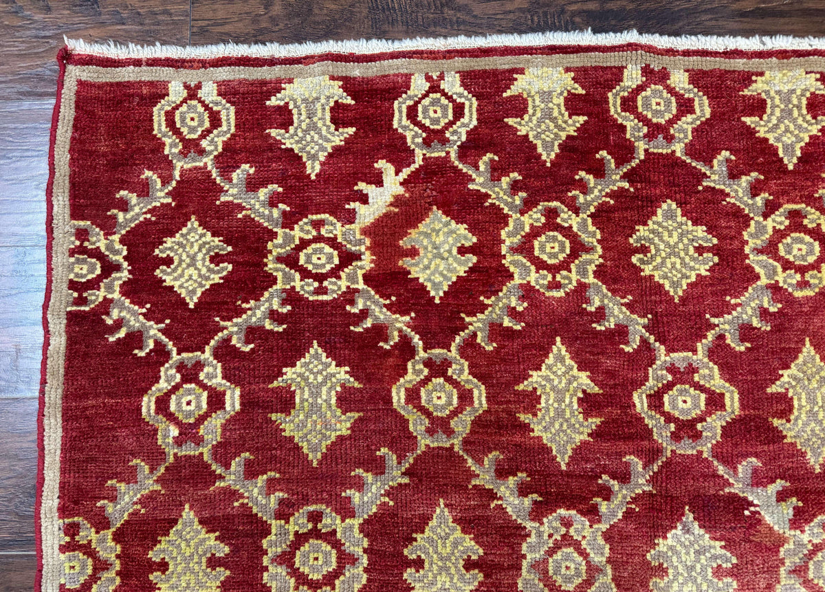 Modern Turkish Oushak Rug 5x8, Brick Red - Jewel Rugs, view 7