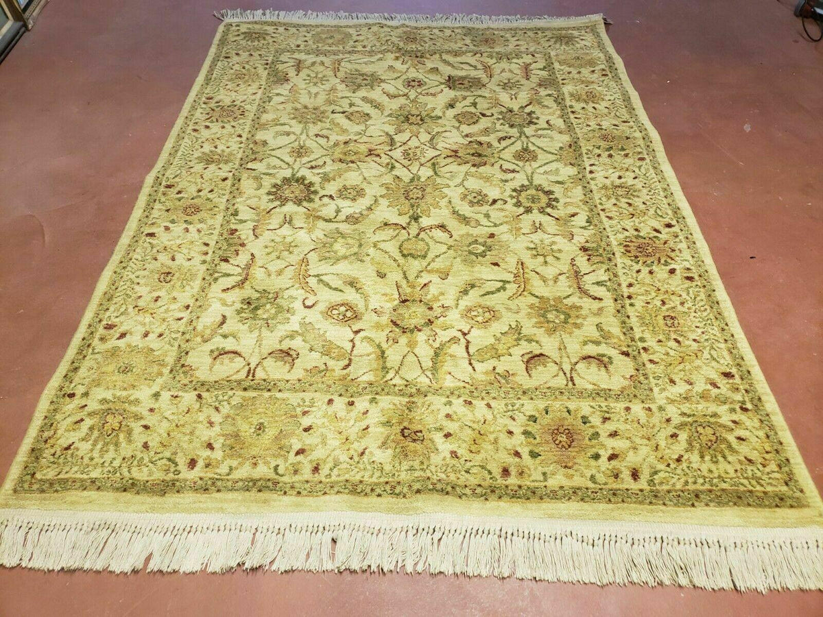 Belgium Power Loomed Rug 5x7, Vintage Oriental Wool Carpet, Beige - Jewel Rugs, view 2