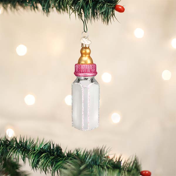 Girl Baby Bottle Ornament