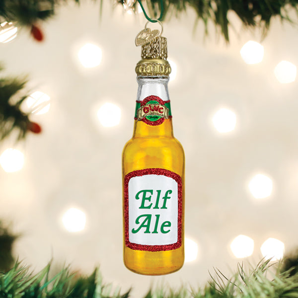 Elf Ale Beer Bottle Ornament