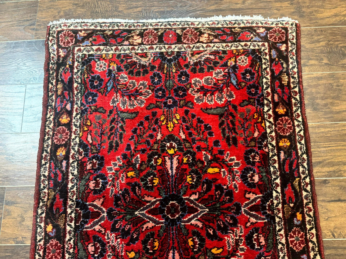 Persian Rug 3x5, Red Tribal Rug, Semi Antique, Wool Rug 3 x 5, Persian Hamadan Rug - Jewel Rugs, view 4