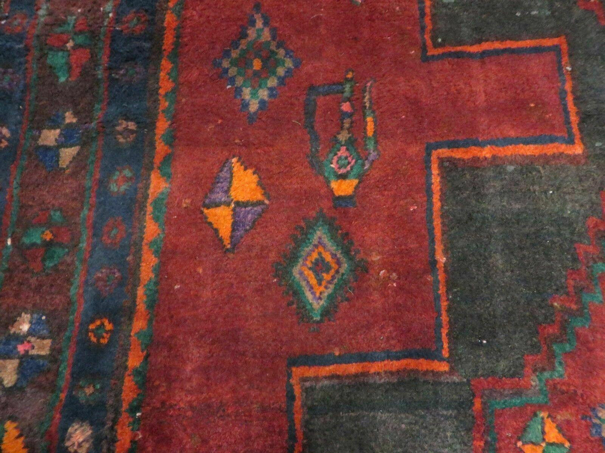 4' X 8' Antique Handmade India Geometric Oriental Wool Rug Veg Dyes Nice - Jewel Rugs, view 12