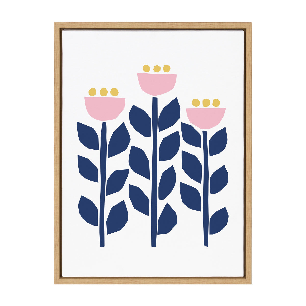 Sylvie Nordic Flowers Framed Canvas by Myriam Van Neste