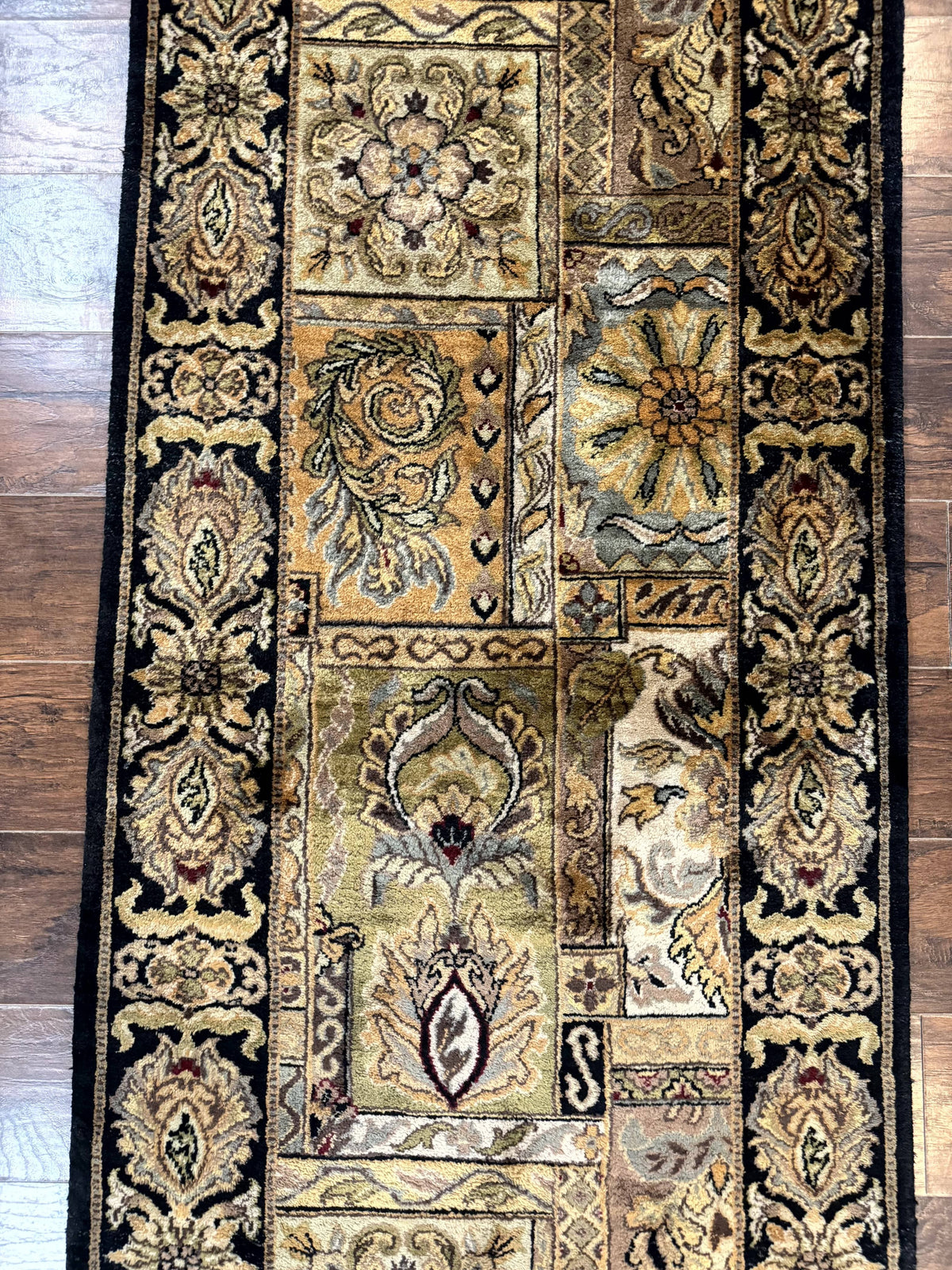 Indian Runner Rug 3x14, Panel Design, Oriental Carpet for Hallway - Jewel Rugs, view 5