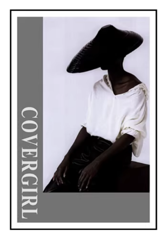 Decorative Black and White Picture Covergirl (facing left) 31.5X47.24H image 3