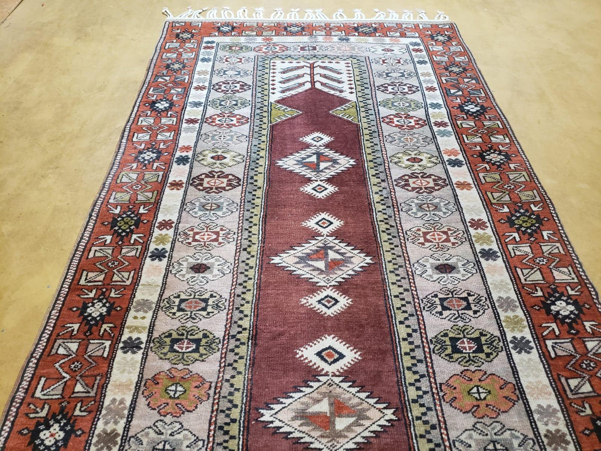 4x8 Turkish Rug - Turkish Oriental Carpet - Tribal Rug - Talesh Rug - Hand Knotted Wool Area Rug 4' 4" x 7' 6" Bedroom Rug Vintage - Jewel Rugs, view 3