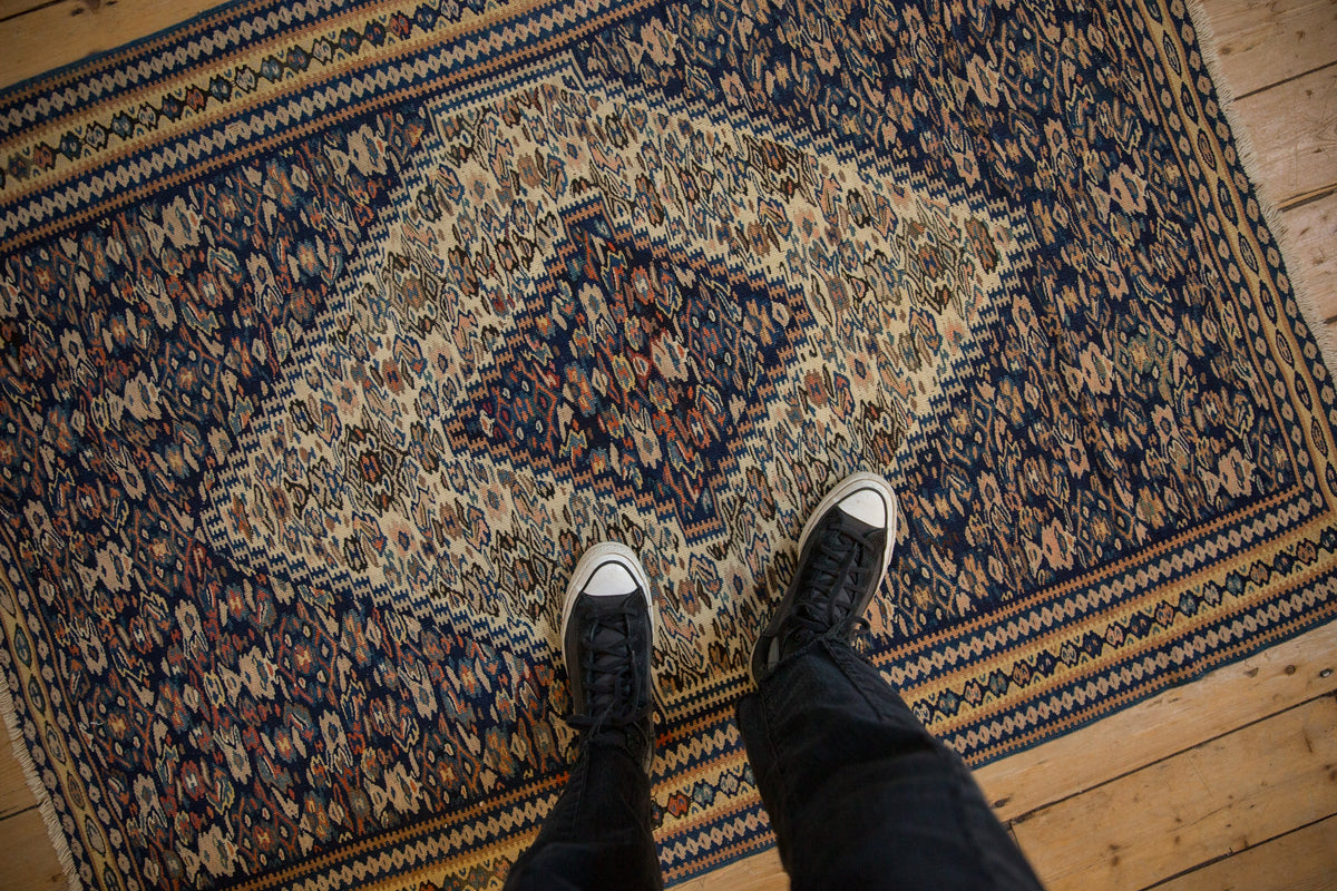 3.5x5 Antique Senneh Kilim Rug