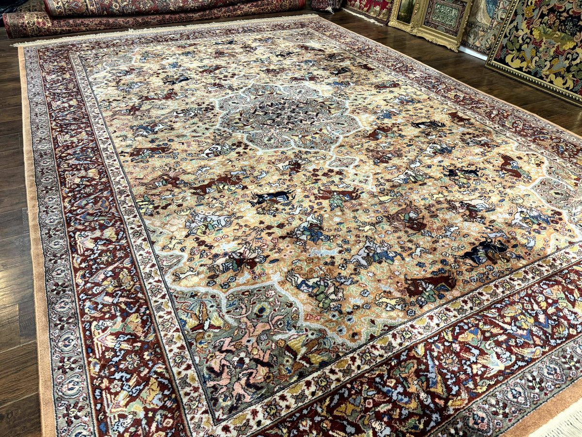 Karastan Rug 10x14 - Persian Hunting #723 - Wool Pile, Vintage - Jewel Rugs, view 3