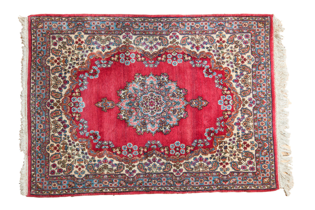 4x5.5 Vintage Kerman Rug