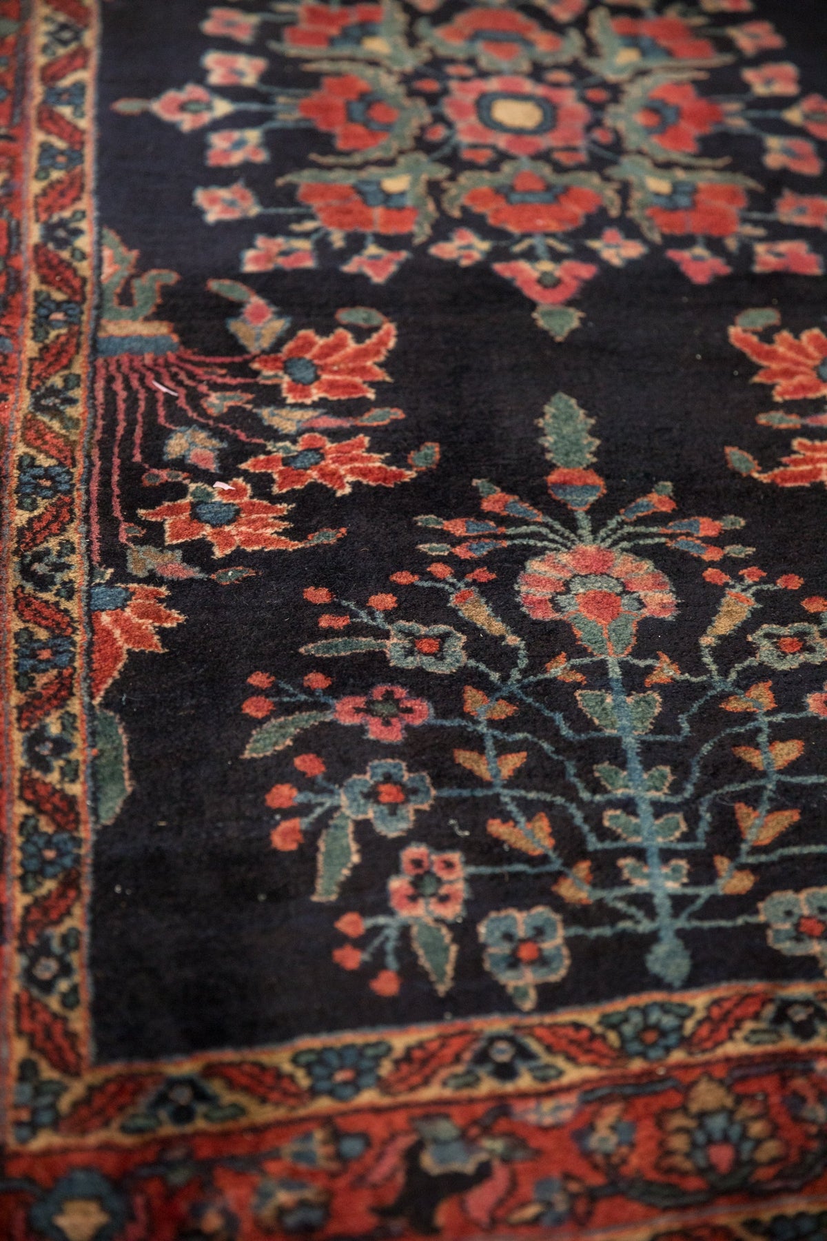2.5x5 Vintage Fine Sarouk Rug Runner