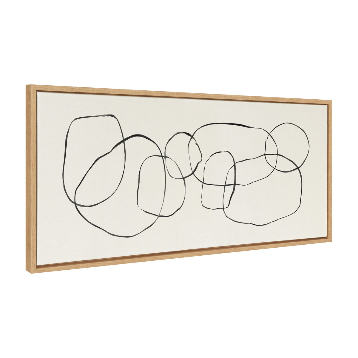 Sylvie Dancing Circles Framed Canvas by Teju Reval