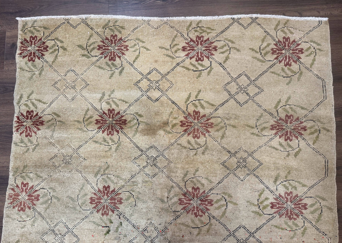 Turkish Rug 5x6, Oushak Carpet, Beige - Jewel Rugs, view 4