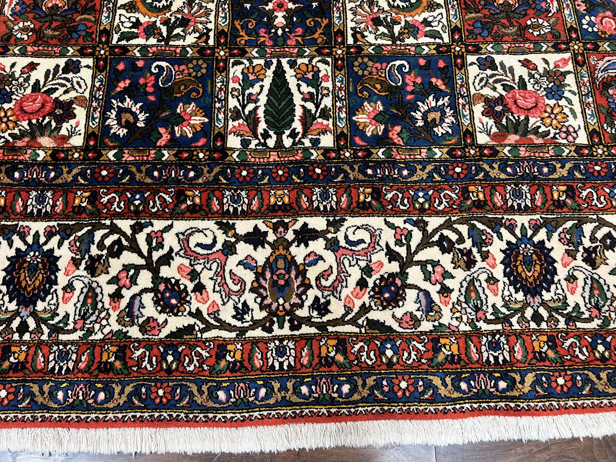 Persian Bakhtiari Rug 10x14, Multicolor Khesti Panel Design - Jewel Rugs, view 5