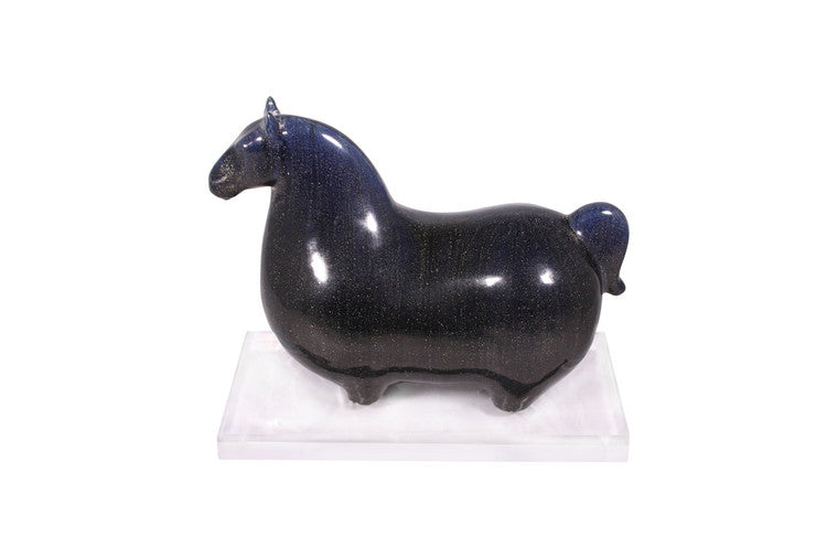 Trotter Horse Blue/Black 12x5.5x9H image 3