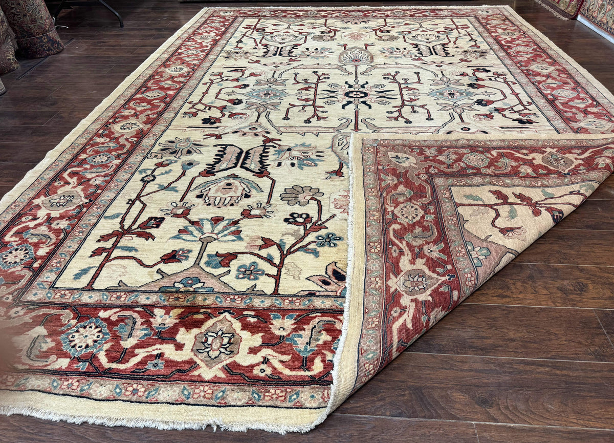 Peshawar Rug 10x14, Beige and Rust Red, Large Pak Persian Rug, Pakistani Rug - Jewel Rugs, view 12
