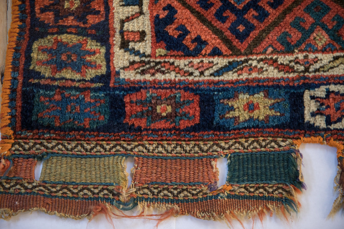 2x2.5 Antique Jaff Kurd Bag Face Square Rug Mat