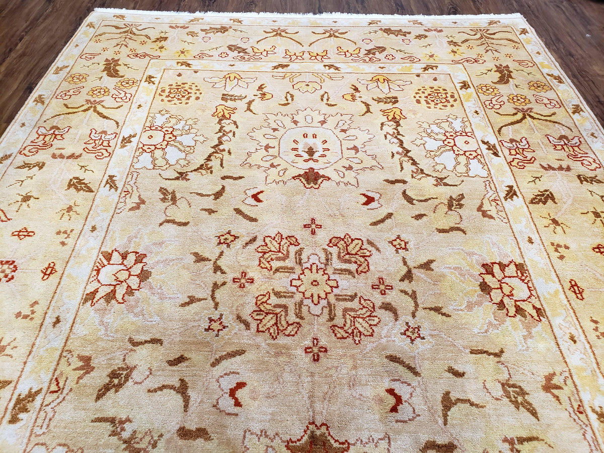 Vintage Turkish Oushak Area Rug 6x9, Wool Hand-Knotted - Jewel Rugs, view 5