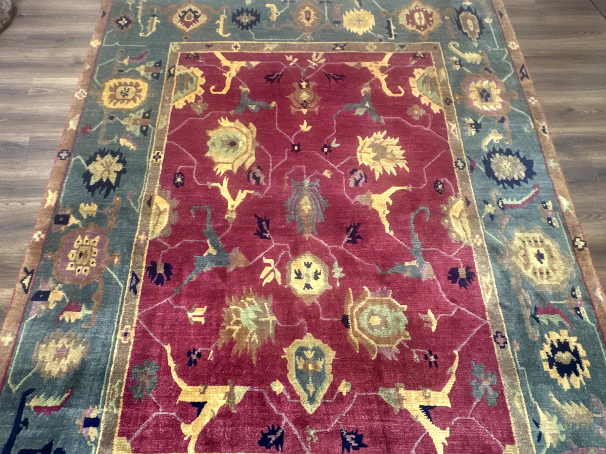 Tufenkian Rug 8x10, Tibetan Room Sized Carpet, Soft Thick Wool Pile - Jewel Rugs, view 6