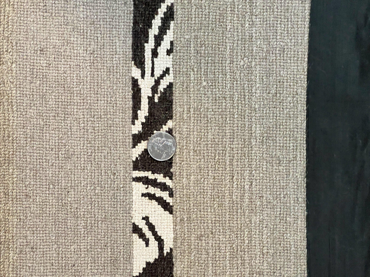 Modern Tibetan Nepali Rug 8x12, Stripe Pattern, Wool with Silk Highlights, Handmade, Beige Tan Brown - Jewel Rugs, view 11