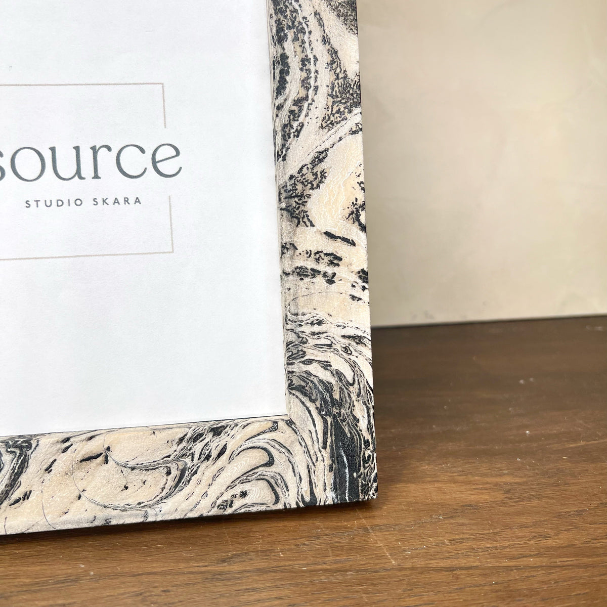 Neue Hand Marbled Wood Picture Frame - B&W & Neutrals (5x7) - Source by Studio Skara, view 11