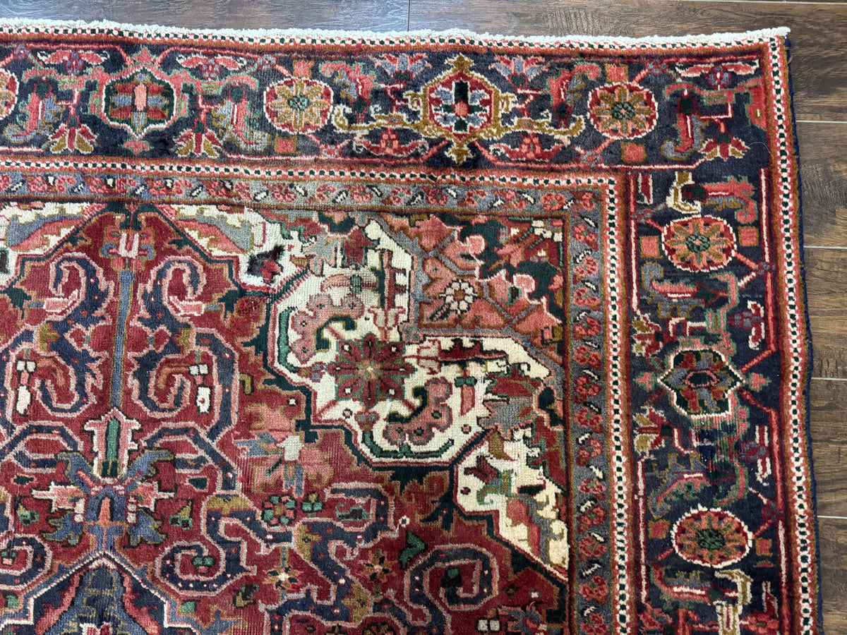 Persian Heriz Rug 6.6 x 9, Geometric Wool Persian Carpet - Jewel Rugs, view 8