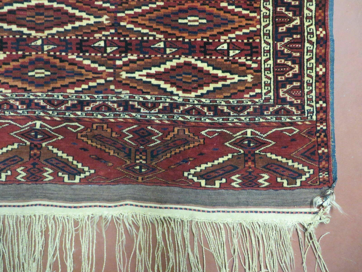 4' X 8' Antique Handmade Russian Bokhara Turkoman Yamud Wool Rug Carpet Nice - Jewel Rugs, view 10