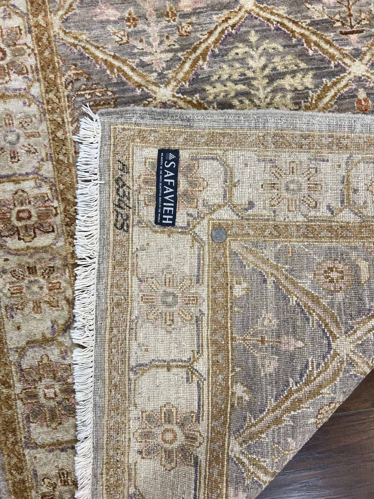 Pakistani Peshawar Rug 3.6 x 5, Safavieh Wool Handmade Hand Knotted Vintage Rug, Panel Design Oriental Carpet, Pair C - Jewel Rugs, view 12