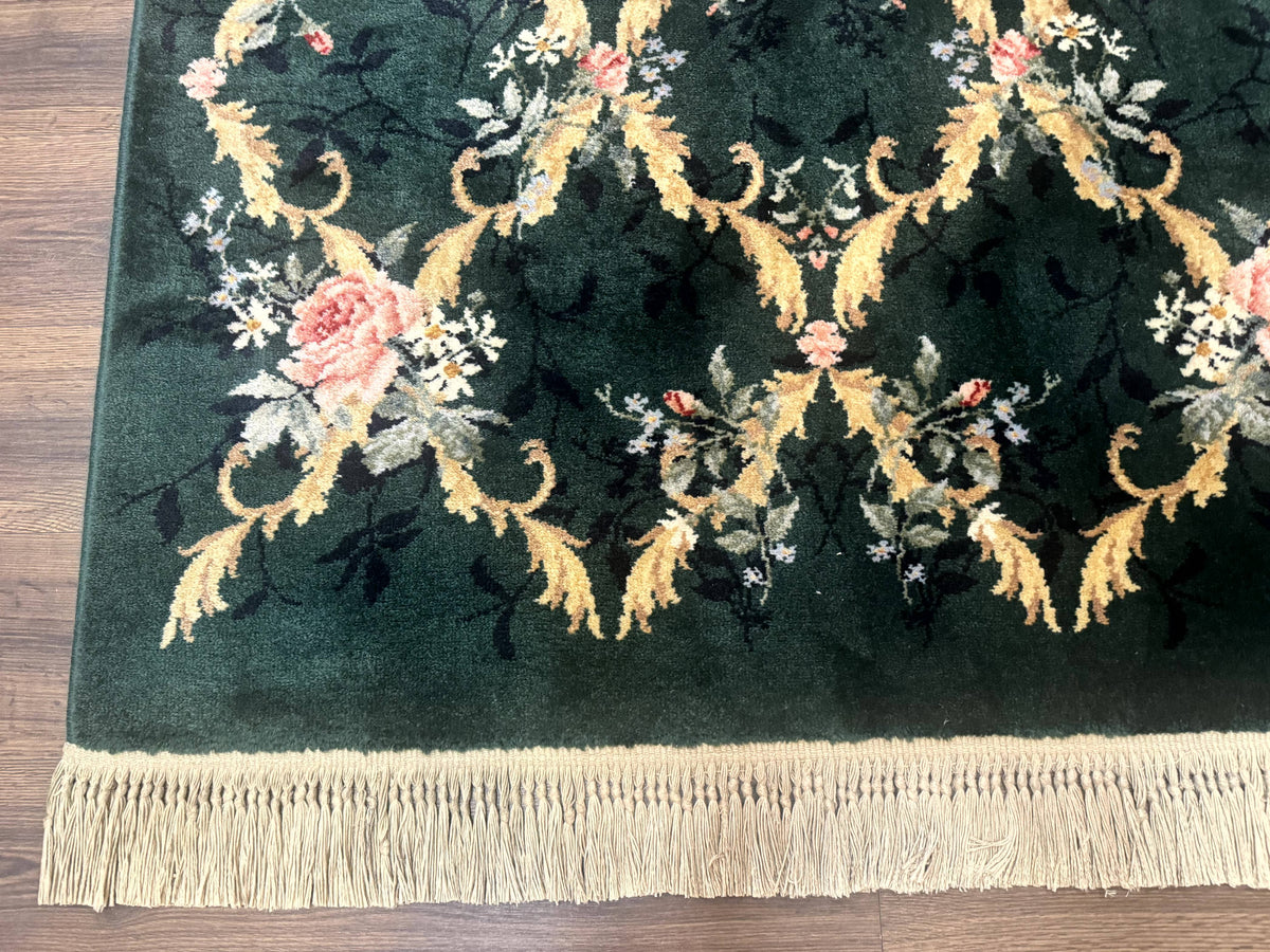 Karastan Garden of Eden Rug 4x6, Green Savonnerie 509/1733, Original Discontinued Vintage Karastan Carpet - Jewel Rugs, view 8