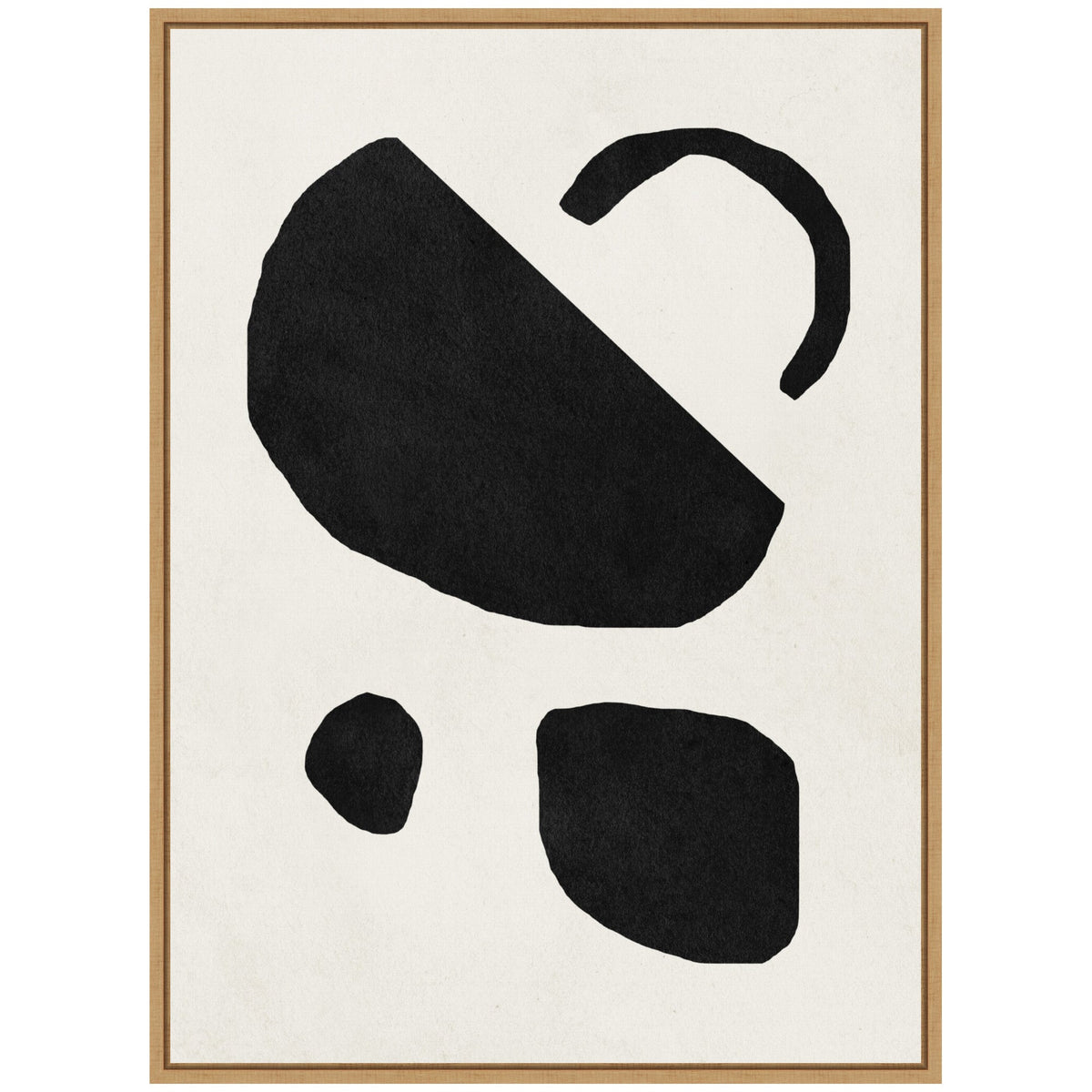 Sylvie Black Geometric Abstract 2 Framed Canvas by July Art Prints