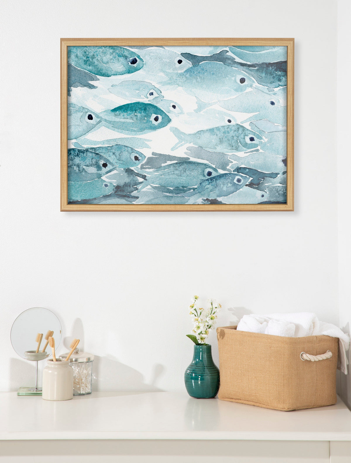 Blake Aholehole Framed Printed Glass by Janet Meinke-Lau