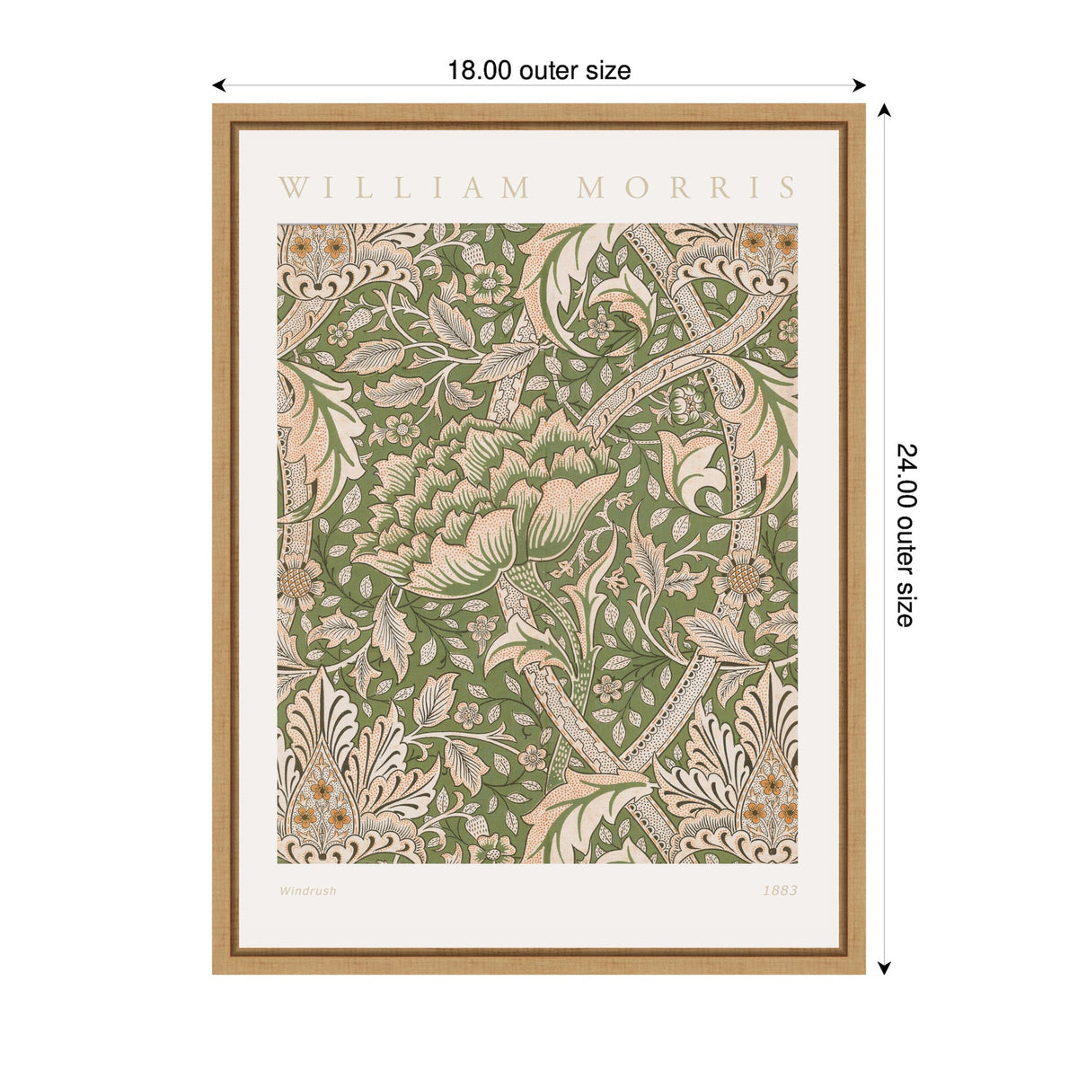 Sylvie Poster William Morris Windrush 1883 Framed Canvas by The Art Institute of Chicago