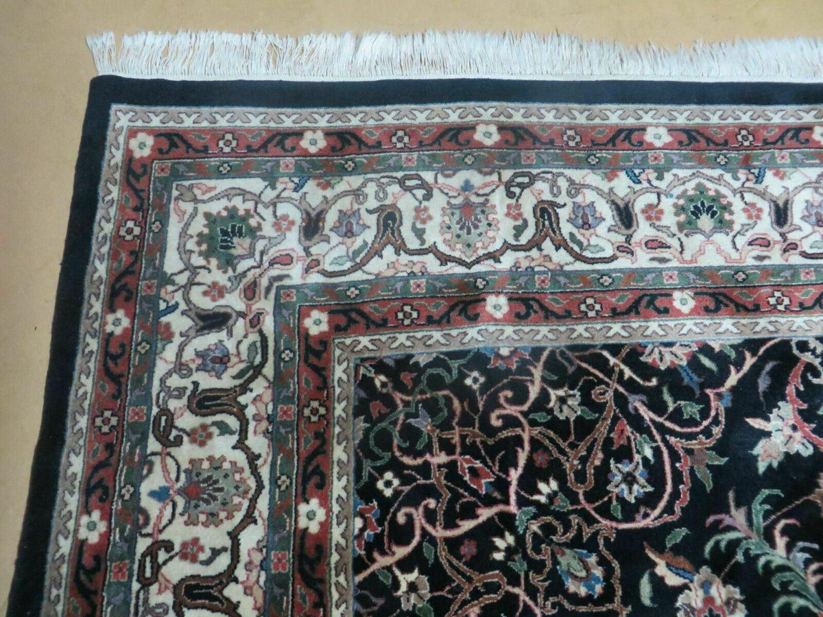 Indo Persian Rug 8x10, Wool Handmade Floral Carpet - Jewel Rugs, view 6