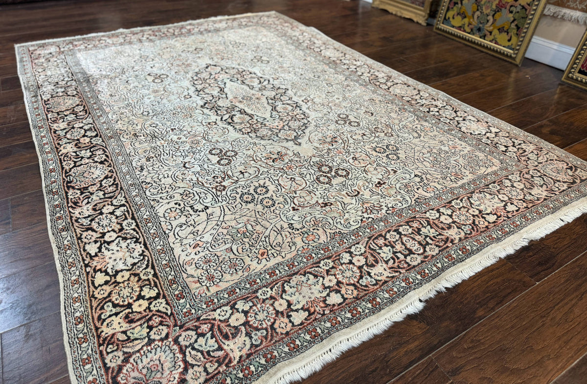 Silk Indian Kashmiri Rug 6x9 - Jewel Rugs, view 13