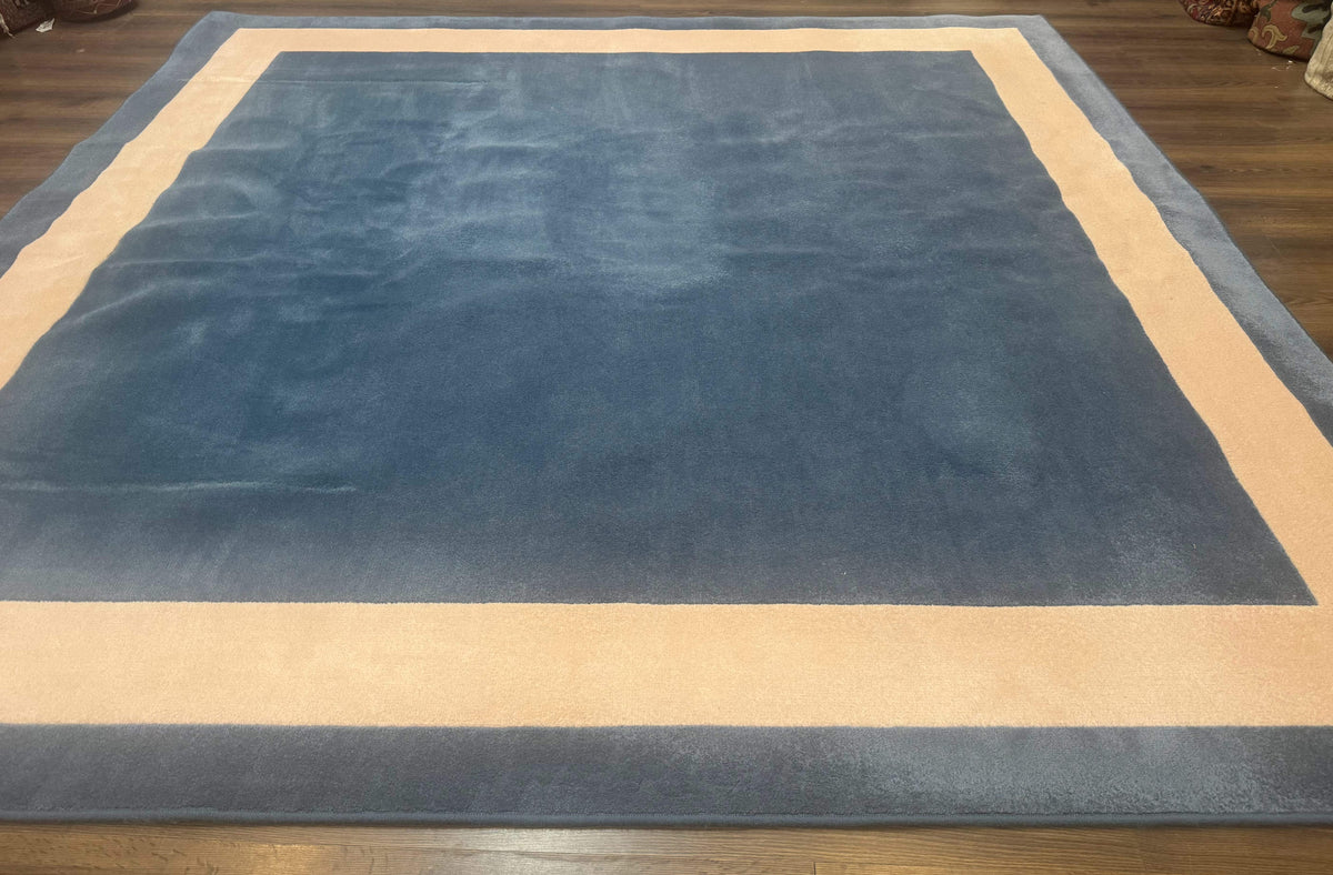 Blue and Cream Square Rug 10x10 ft, Large Square Carpet - Jewel Rugs, view 2