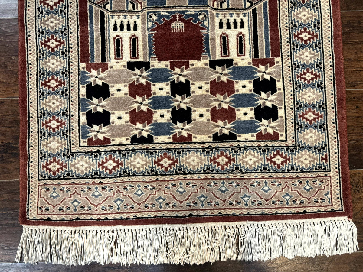 Small Pakistani Bokhara Prayer Rug 2.7 x 4 - Jewel Rugs, view 6