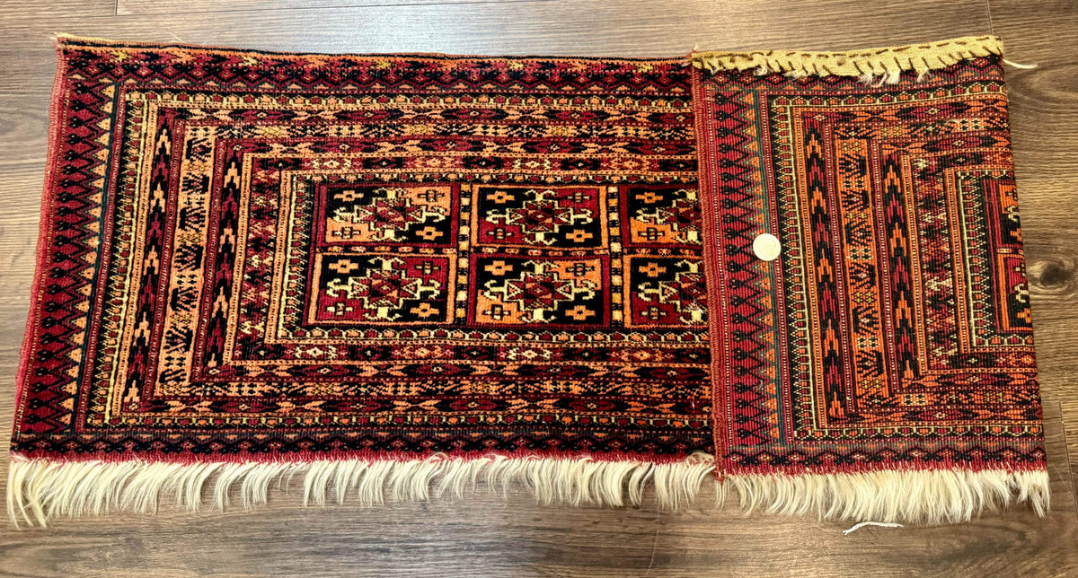 Antique Persian Turkoman Mafresh Rug 1x4, Wool, Tribal Collectible - Jewel Rugs, view 9