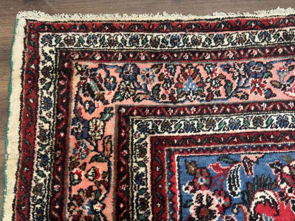 Palace Size Persian Rug 10 x 21 ft, Antique Hamadan Bibikabad Carpet, Handmade Antique Wool Oversized Rug, Ivory, Semi Open Field - Jewel Rugs, view 7