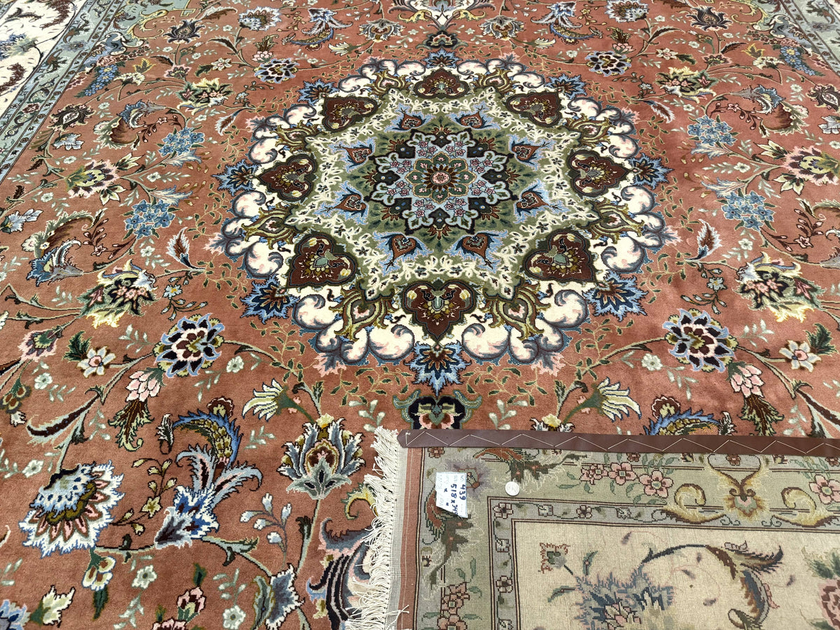 Palace Size Persian Tabriz Rug 12x17, Medallion Carpet, Fine 250 KPSI, Stunning - Jewel Rugs, view 10