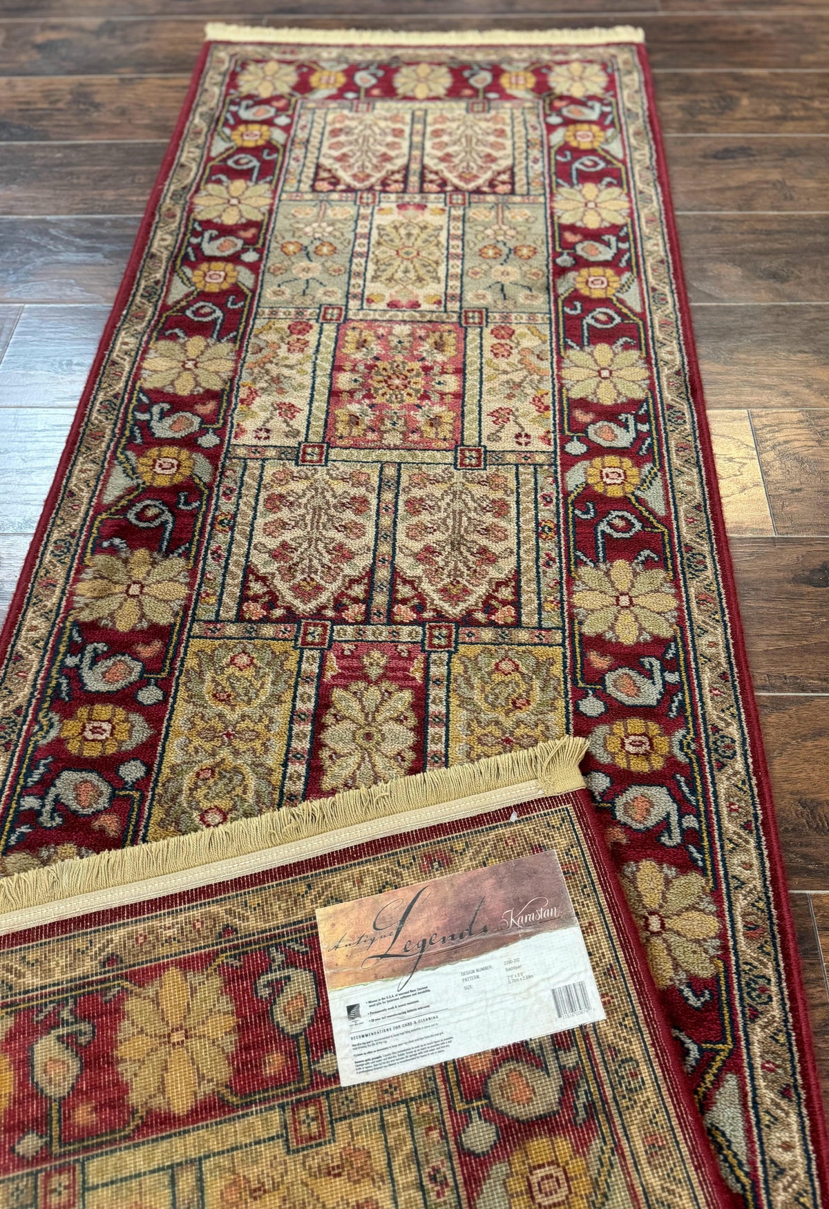 Karastan Runner Rug 2.6 x 8.6, Antique Legends Bakhtiari 2200, Vintage Wool Karastan Runner Rug, Panel Design - Jewel Rugs, view 12