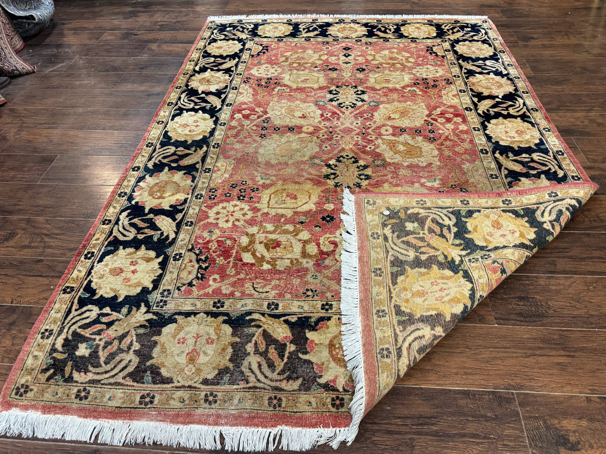 Indian Agra Rug 6x9, Allover Pattern, Traditional Wool Oriental Carpet - Jewel Rugs, view 12