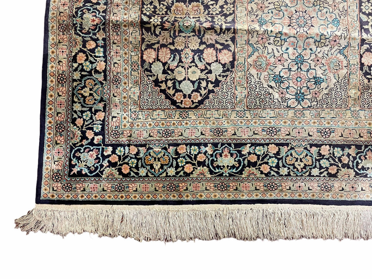 4' X 6' Vintage Fine Hand Made Turkish Oriental Silk Rug 400 KPSI Wow - Jewel Rugs, view 9