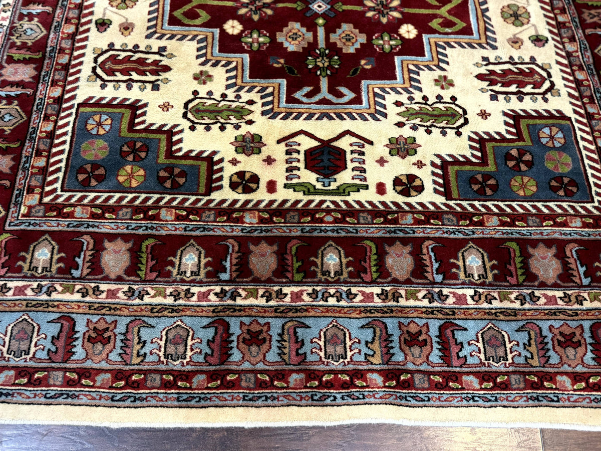 Turkish Kazak Rug 6x9, Geometric Medallions - Jewel Rugs, view 5