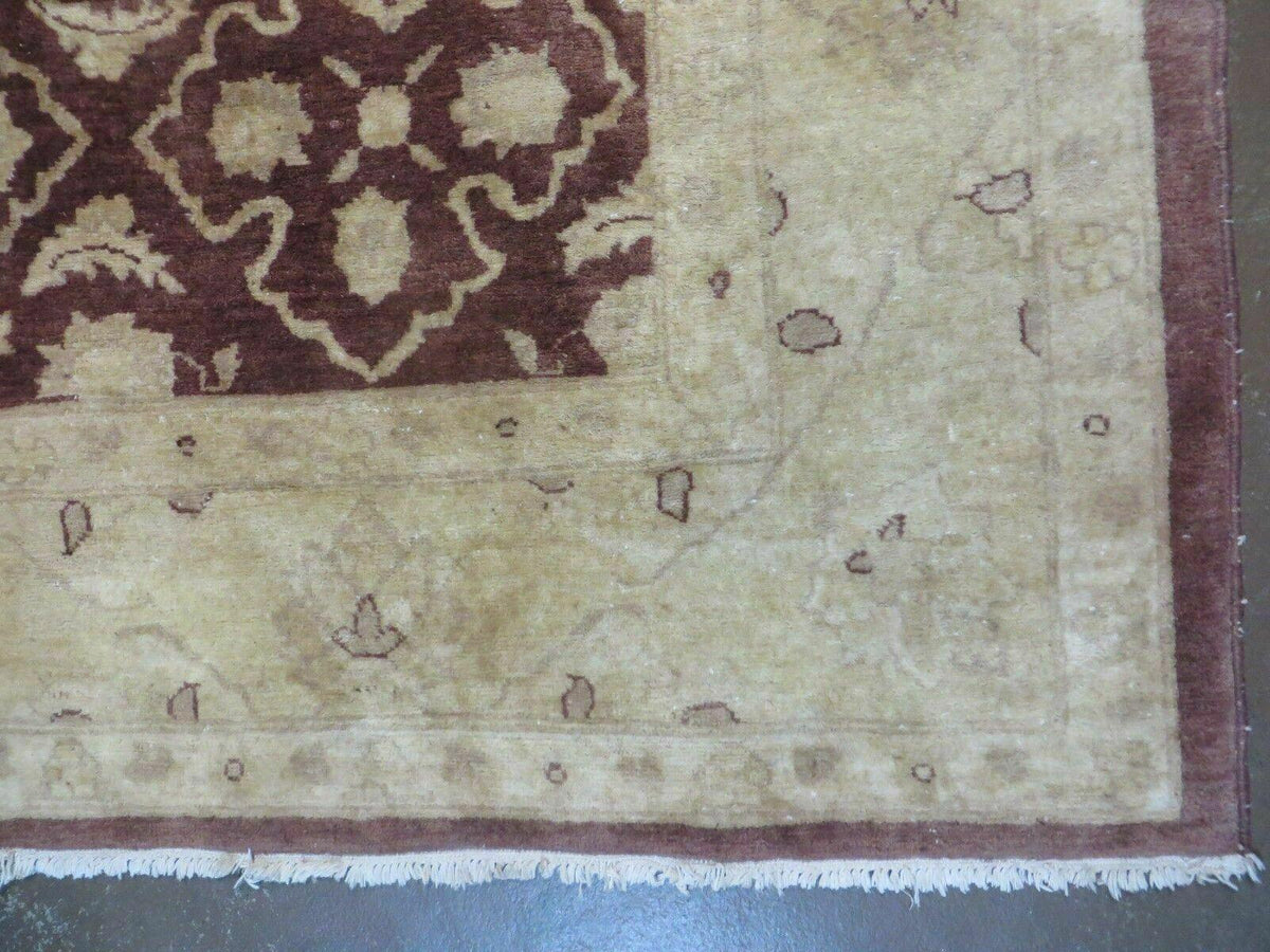 7' X 10' Vintage Fine Handmade Pakistan Peshawar Chobi Floral Wool Rug Vegy Dye - Jewel Rugs, view 10