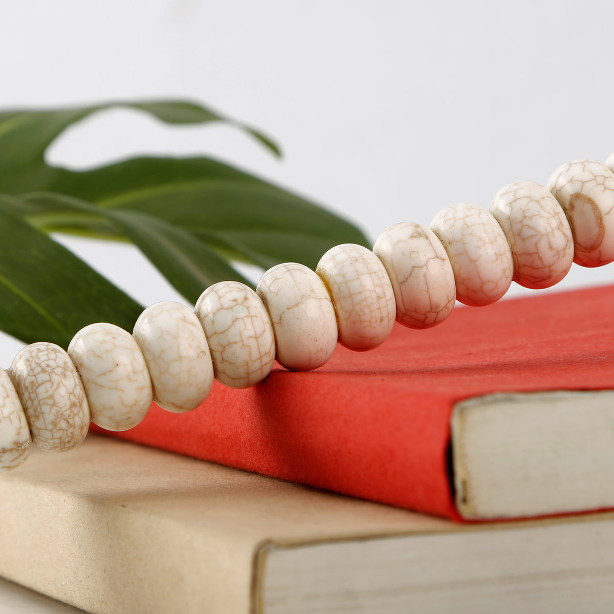 12" Calligraphy Brush Neutral Marble Beads