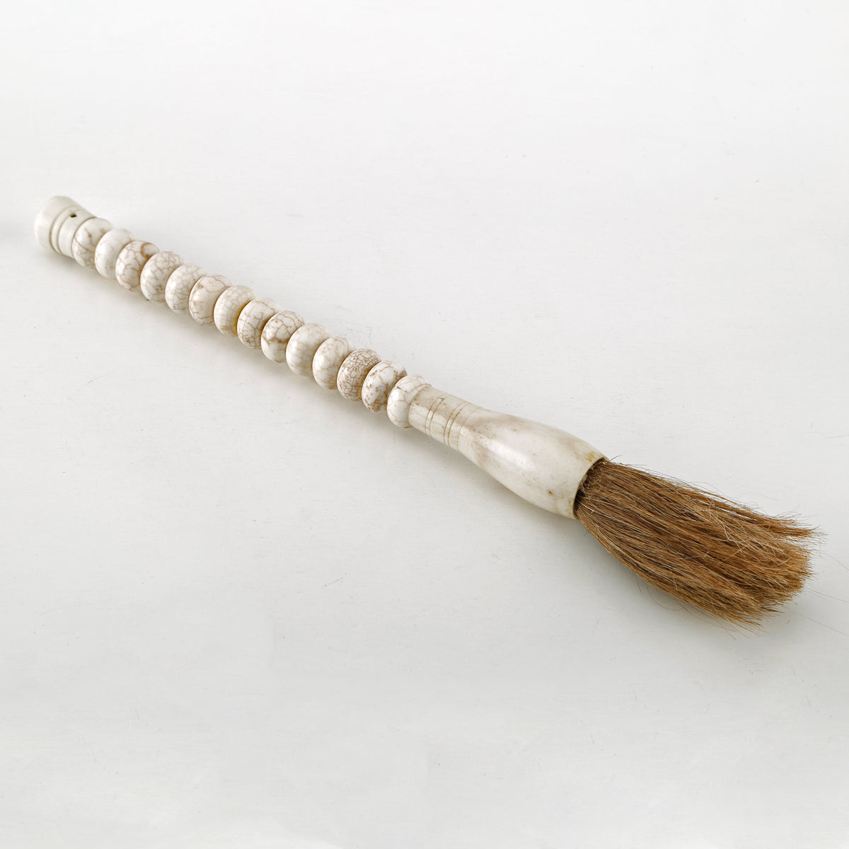 12" Calligraphy Brush Neutral Marble Beads