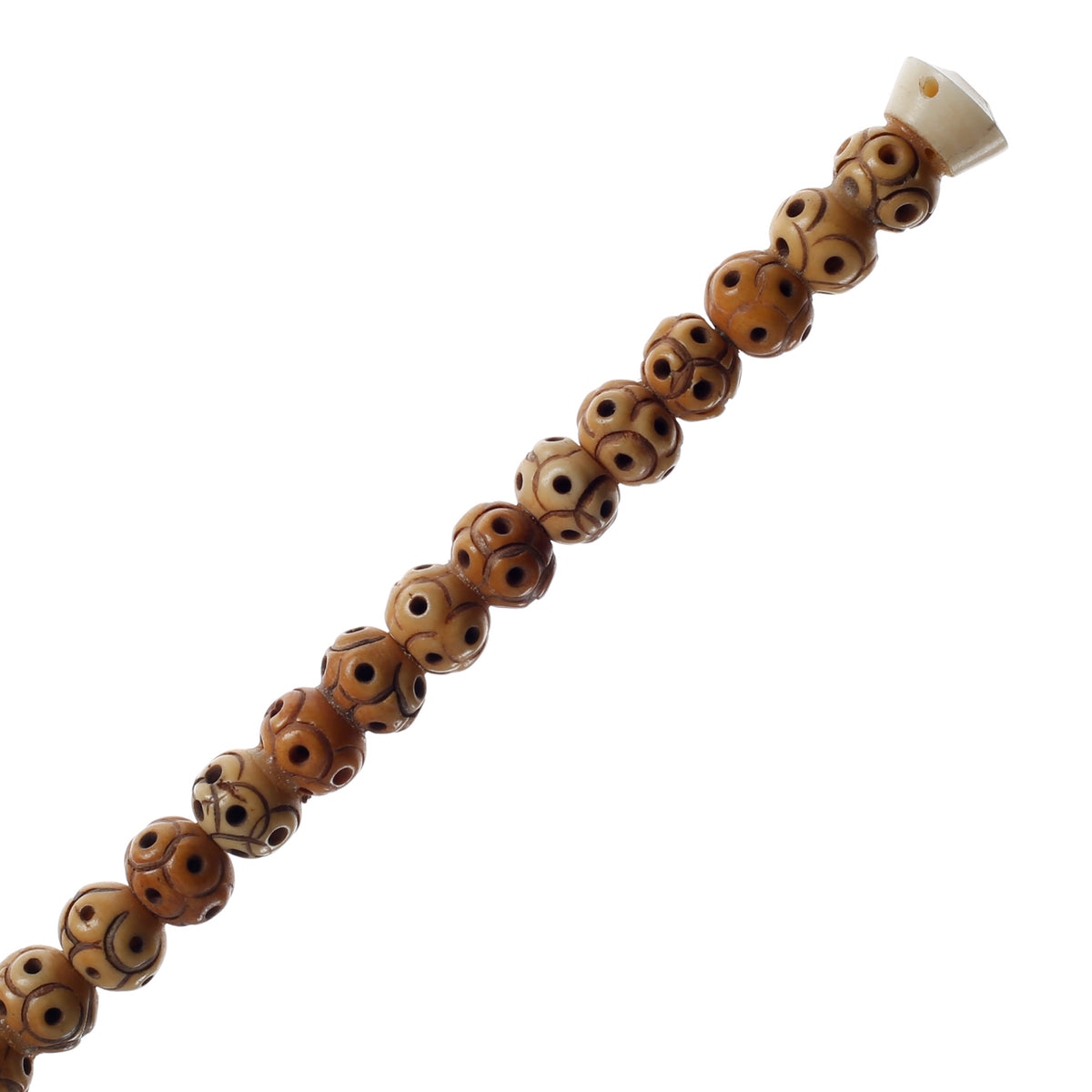 Approx.9" carved bone beads calligraphy brush
