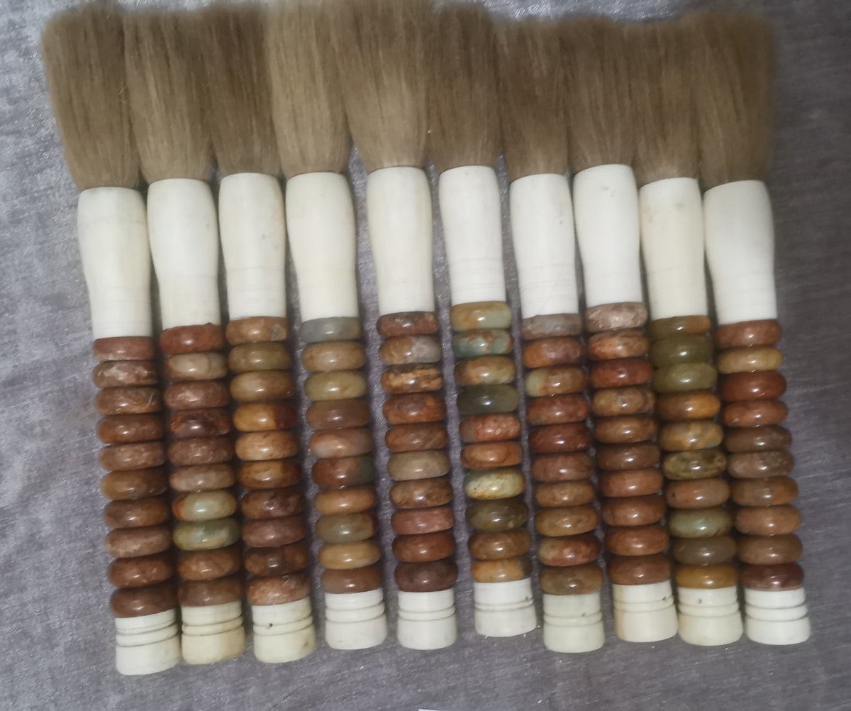 Approx. 13" Marble Ring Calligraphy Brush Natural Fall Color