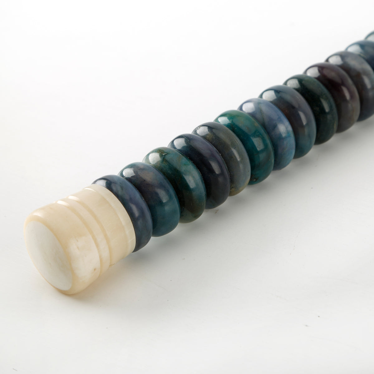 13" Calligraphy Brush Indigo Blue Jade Ring
